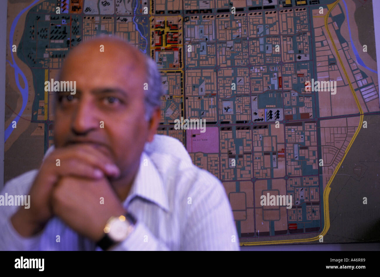 Chefarchitekt von Chandigarh Jaspreet Prakash und Amap Chandigarth in Chios Büro Chandigarh Punjap Indien Stockfoto