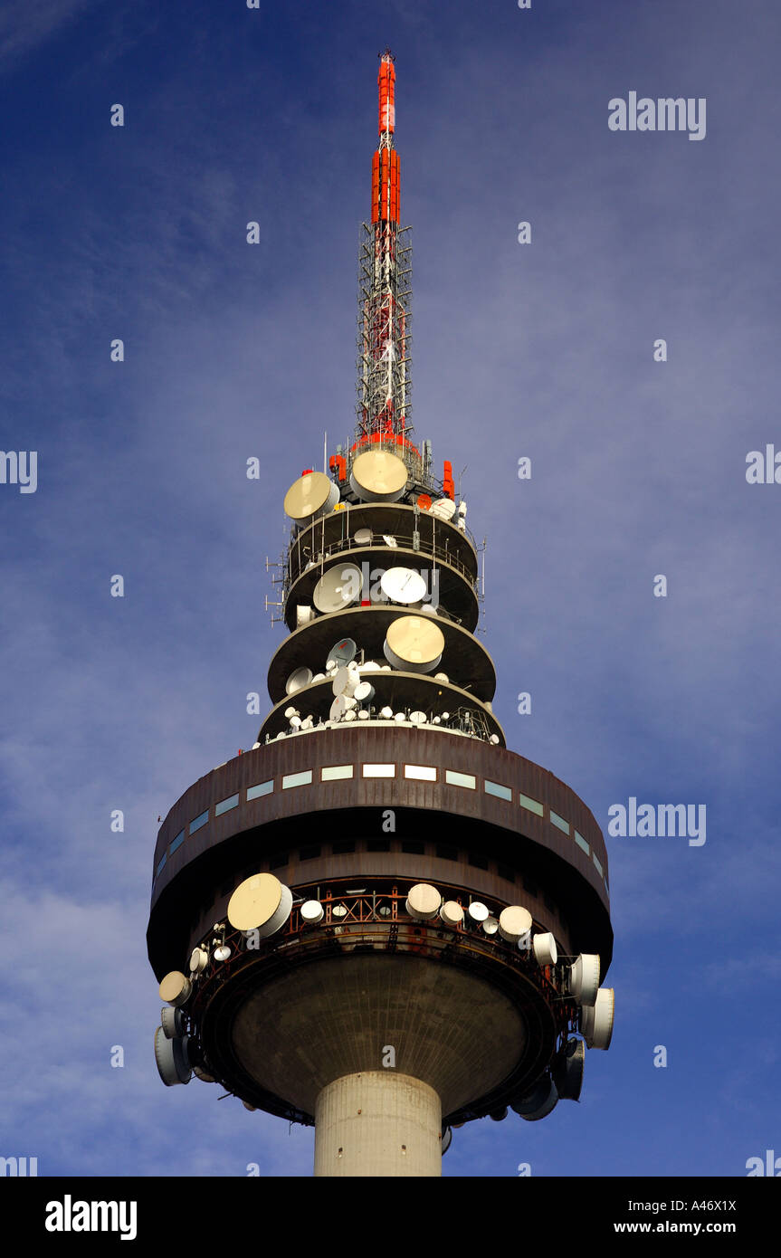 Fernsehturm Torre Espana, Madrid, Spanien Stockfoto