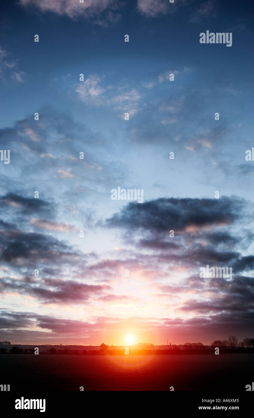 Atmosphärischen Sonnenuntergang Stockfoto