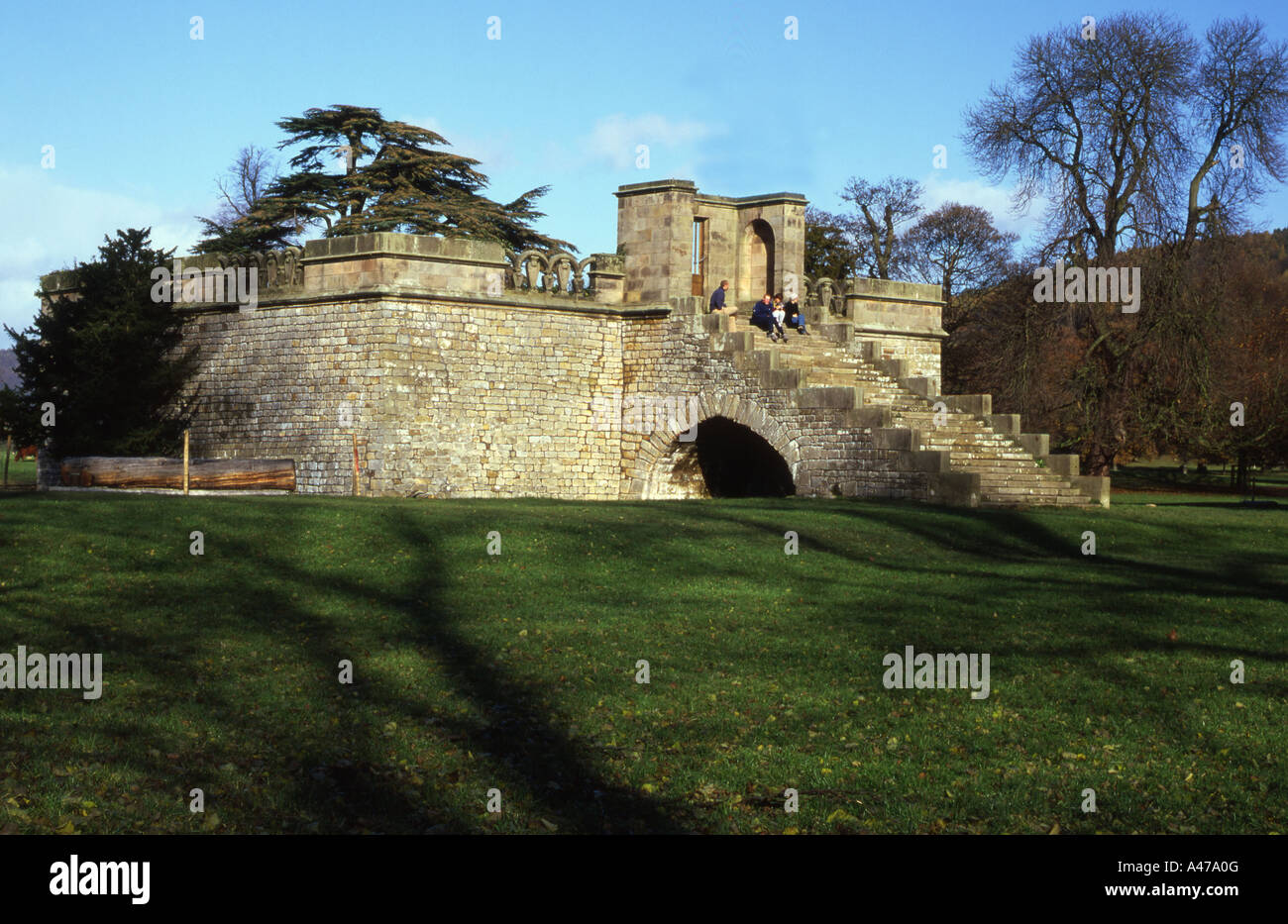 Königin Marys Bower, Chatsworth, Derbyshire, England Stockfoto