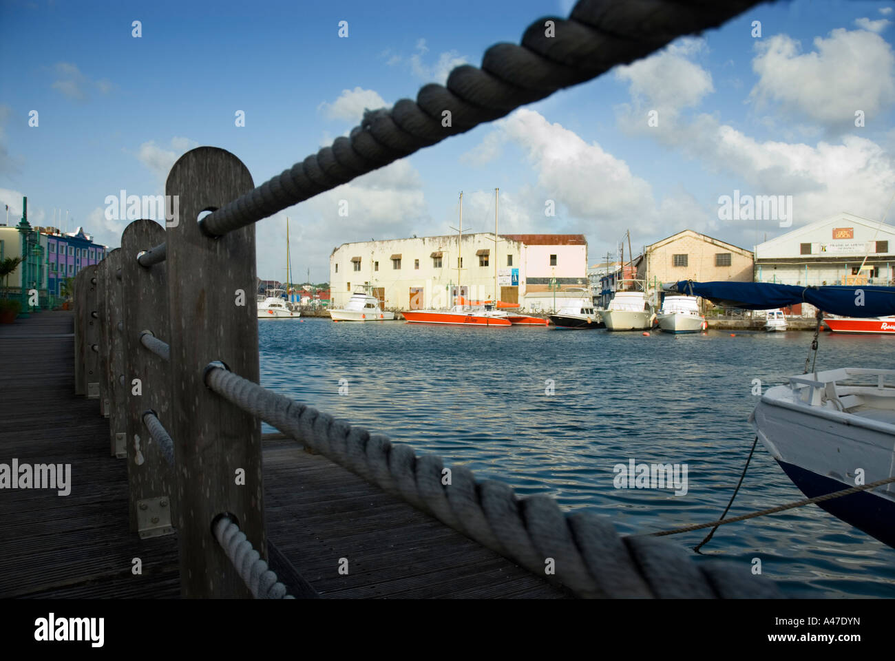 Blick über das Kielholen, Bridgetown, Barbados, 7/06 Stockfoto