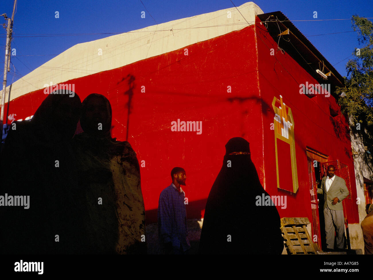 A Straßenszene in Hargeisa, der Hauptstadt des selbsternannten unabhängigen Landes von Somaliland Stockfoto