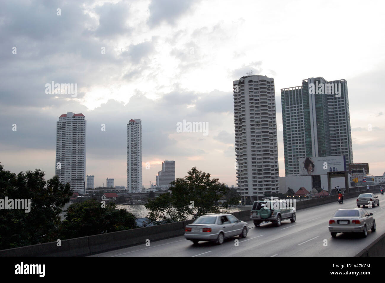 Moderne Hochhäuser in Bangkok in Thailand Stockfoto
