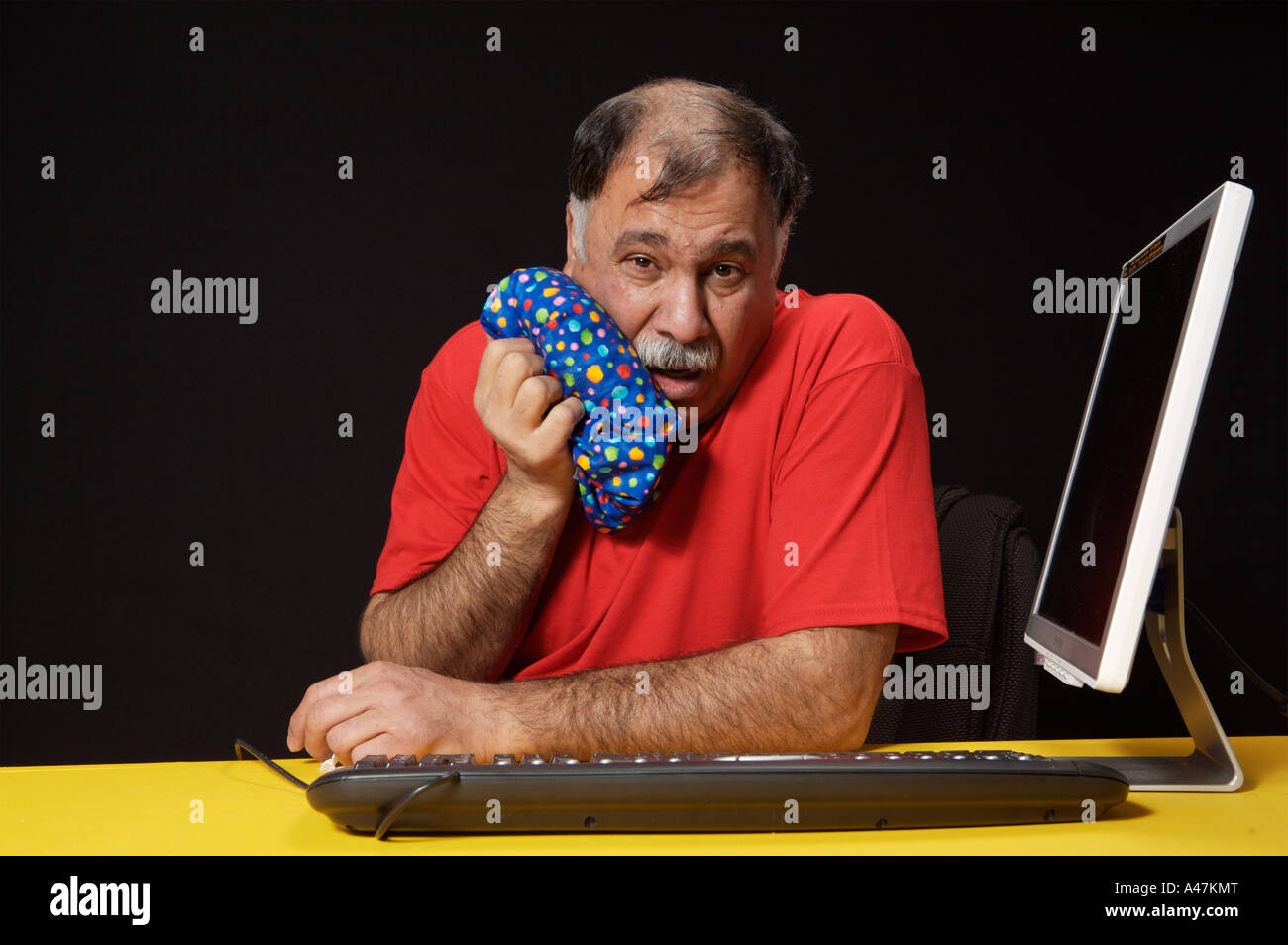 kranker Mann Stockfoto