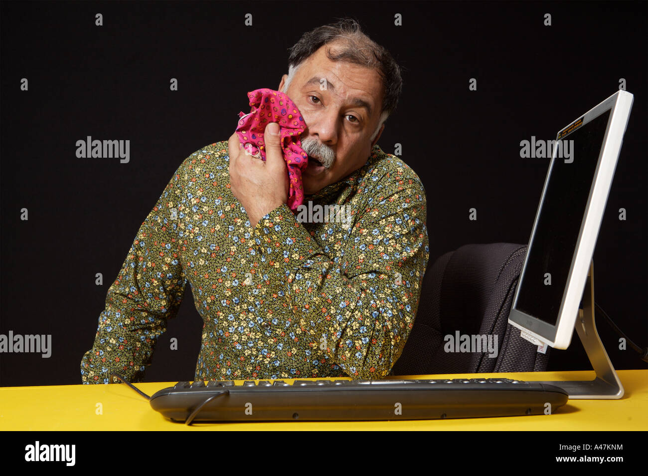 kranker Mann Stockfoto