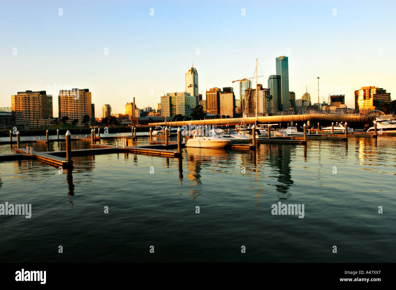 Melbourne Docklands / Standort Melbourne Victoria Australien Stockfoto