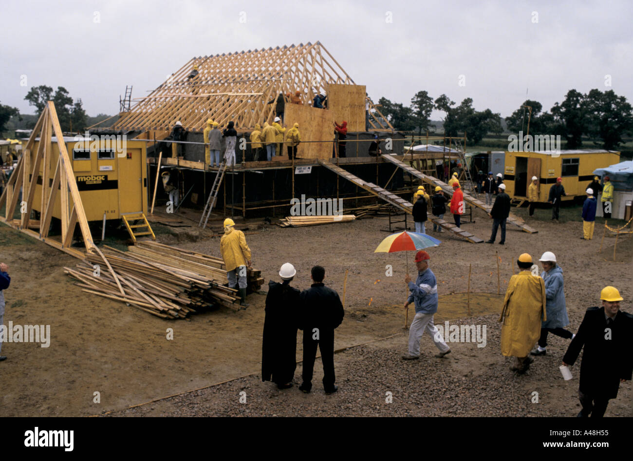 Zeugen Jehovas einen Königreichssaal zu bauen, an einem Tag in der Nähe von Maidstone in Kent Stockfoto