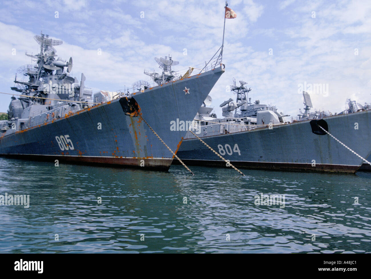Schwarzes Meer Flotte Krim Ukraine russische Marine 1994 Stockfoto
