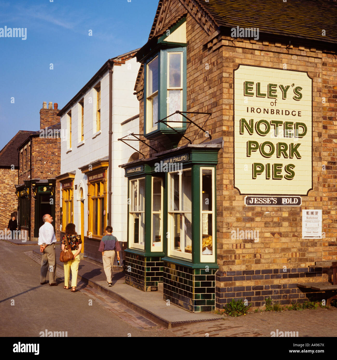 UK Shropshire Ironbridge Blists Hill Museum der Hauptstraße Stockfoto