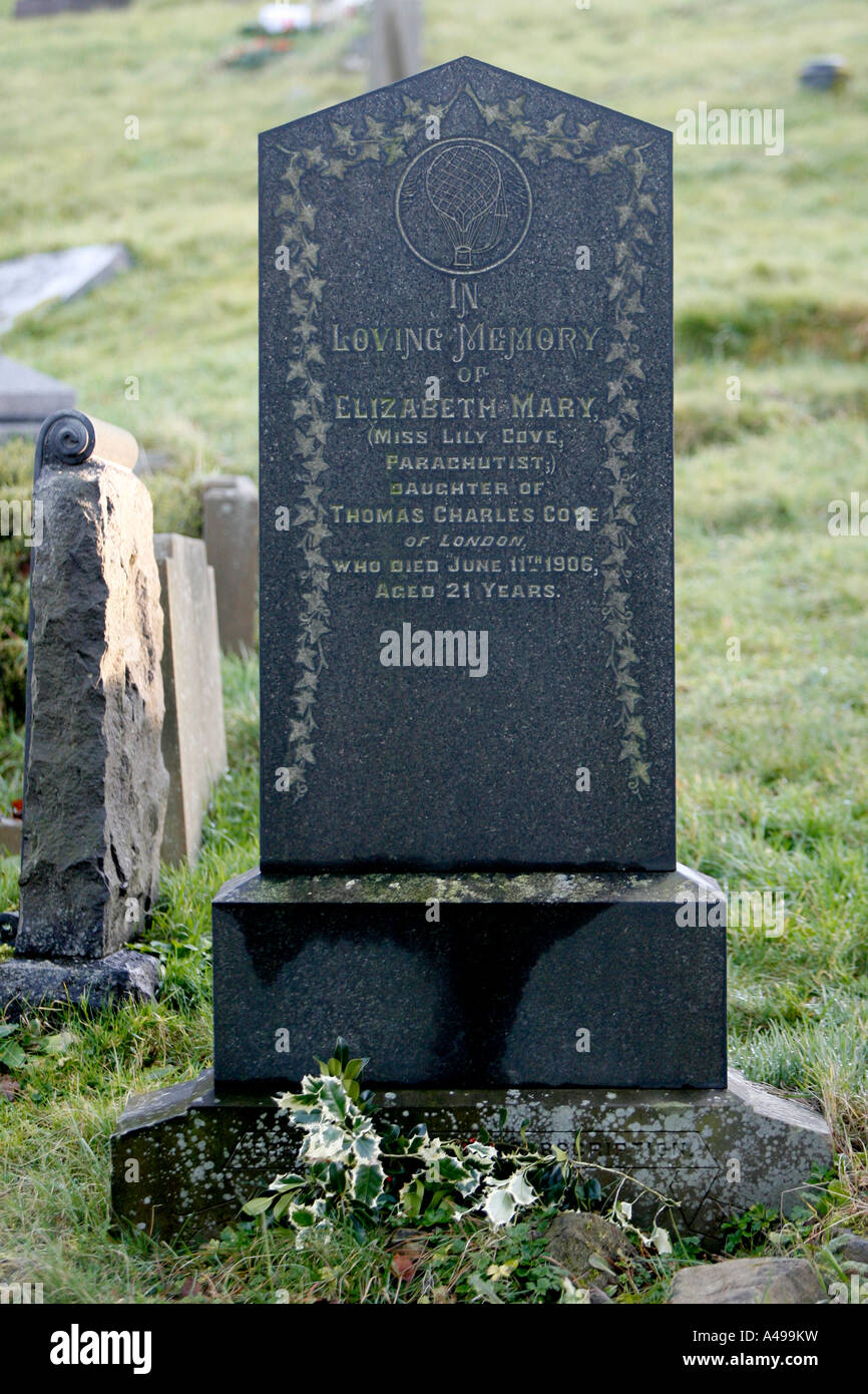 Grabstein der Fallschirmspringer Lily Cove Stockfoto