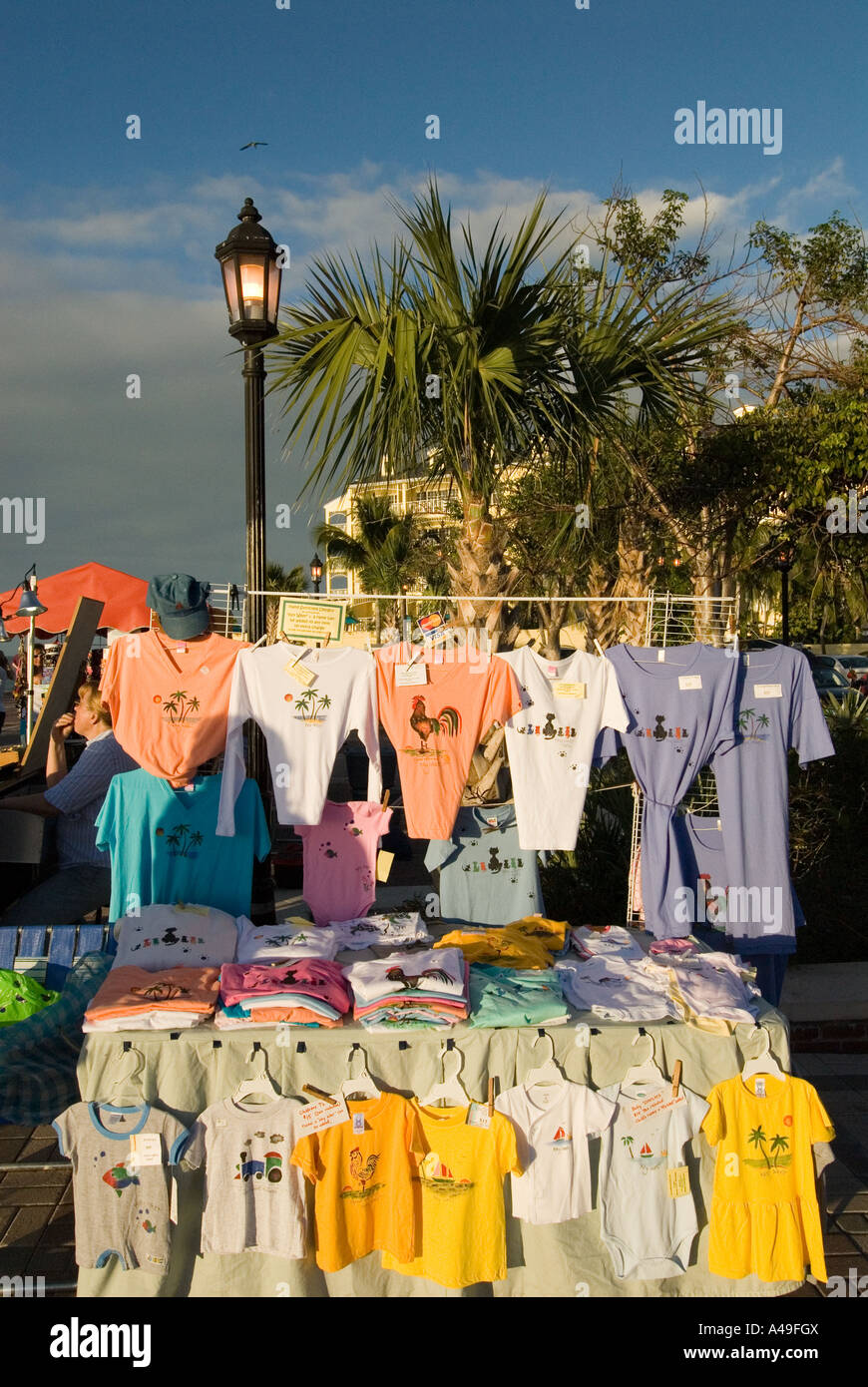 USA-Florida Keys-Anbieter anzeigen waren in Mallory Square Key West Stockfoto