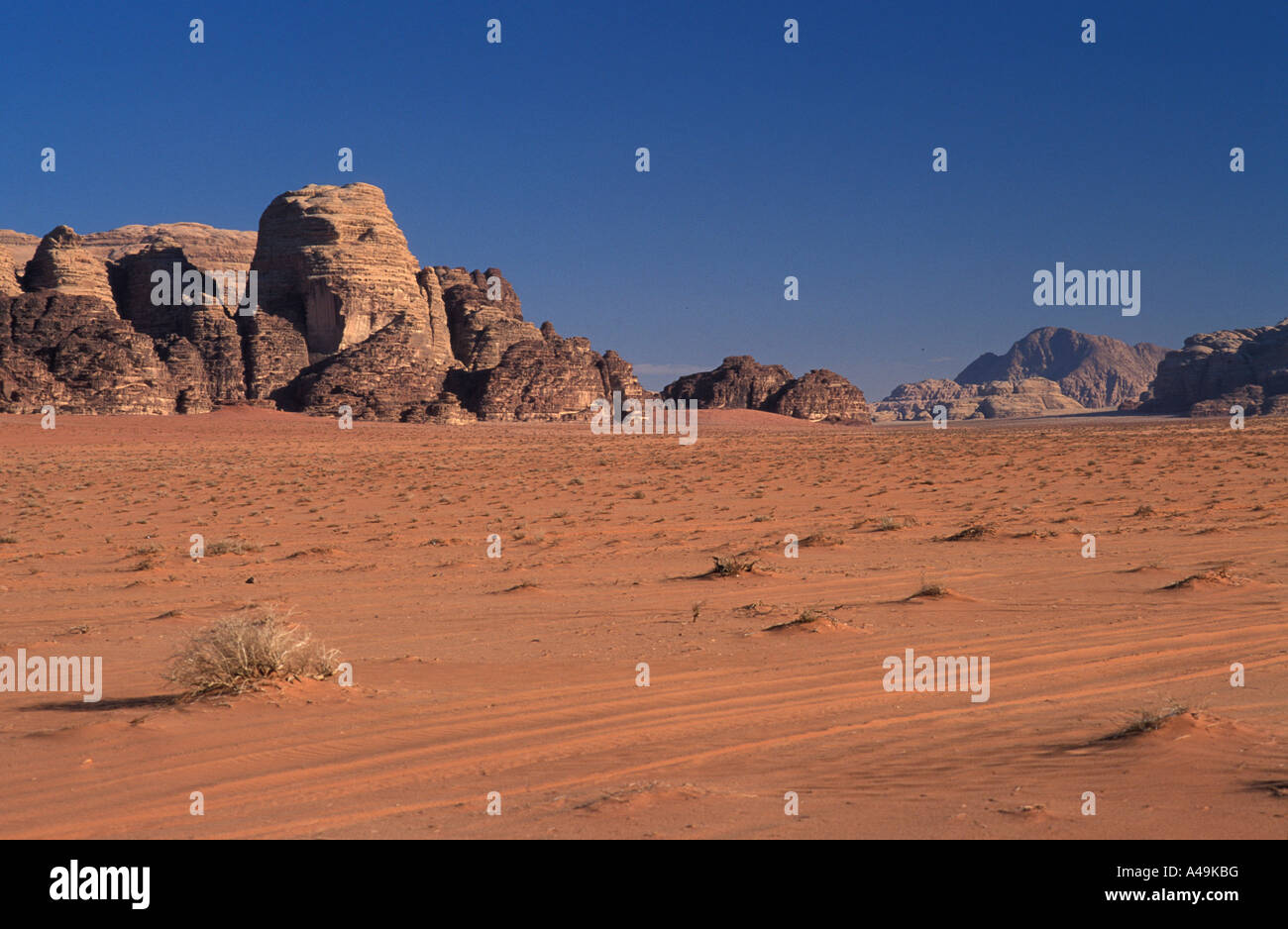 Wadi Ramm Wüste Madaba Jordanien Naher Osten Stockfoto