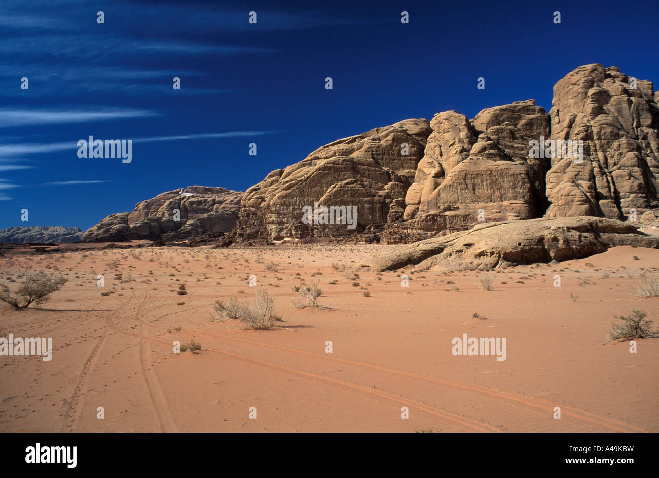 Wadi Ramm Wüste Madaba Jordanien Naher Osten Stockfoto