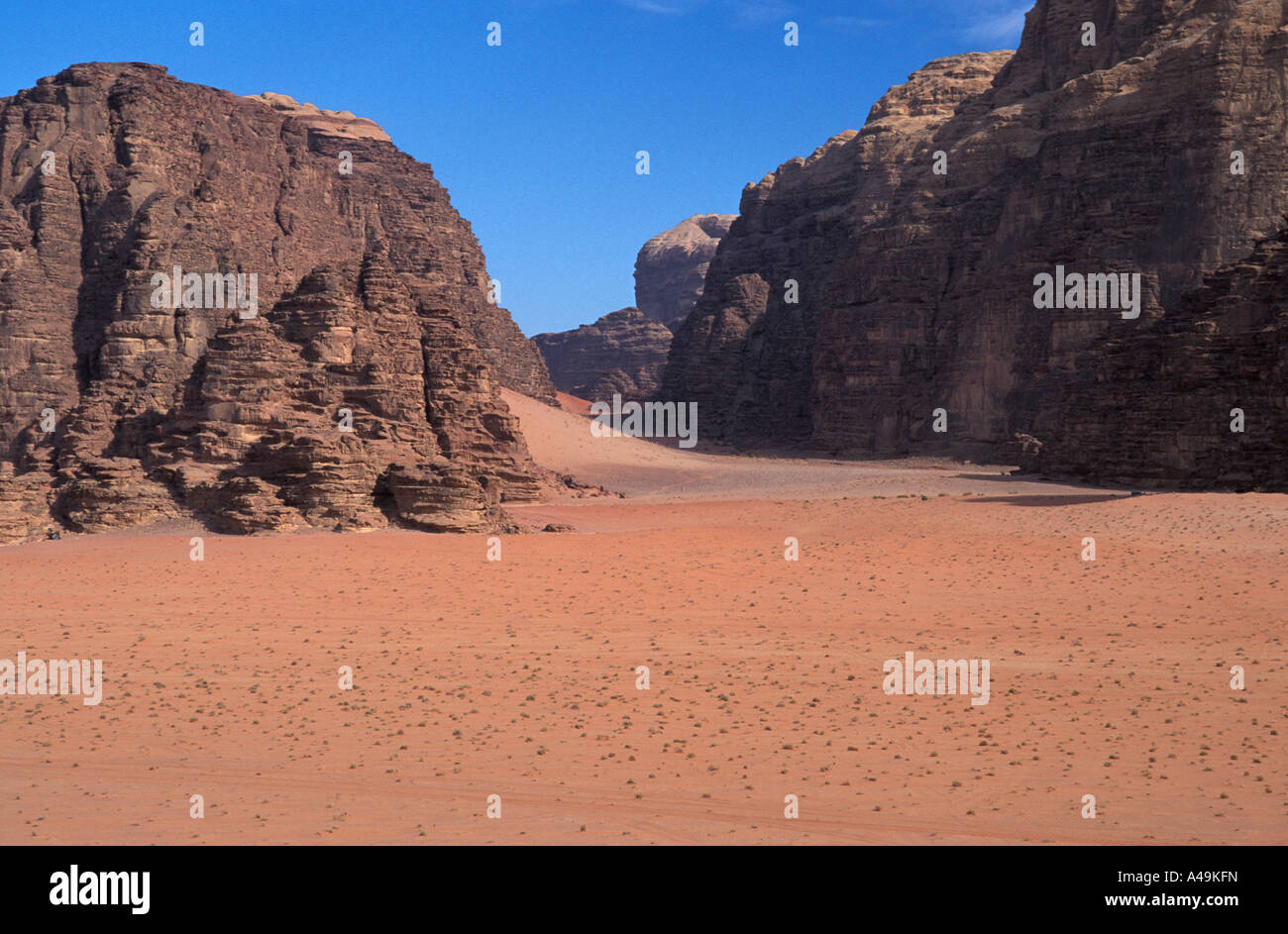 Wadi Ramm Wüste Madaba Jordanien Naher Osten Stockfoto