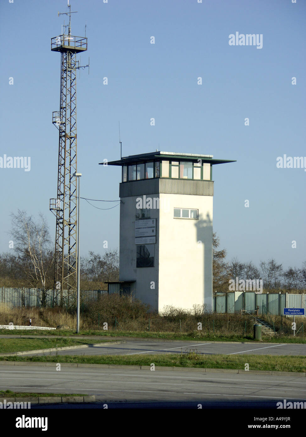 Conning Tower in der Gedenkstätte deutsche Teilung Marienborn, Deutschland, Sachsen-Anhalt, Marienborn-Helmstedt Stockfoto