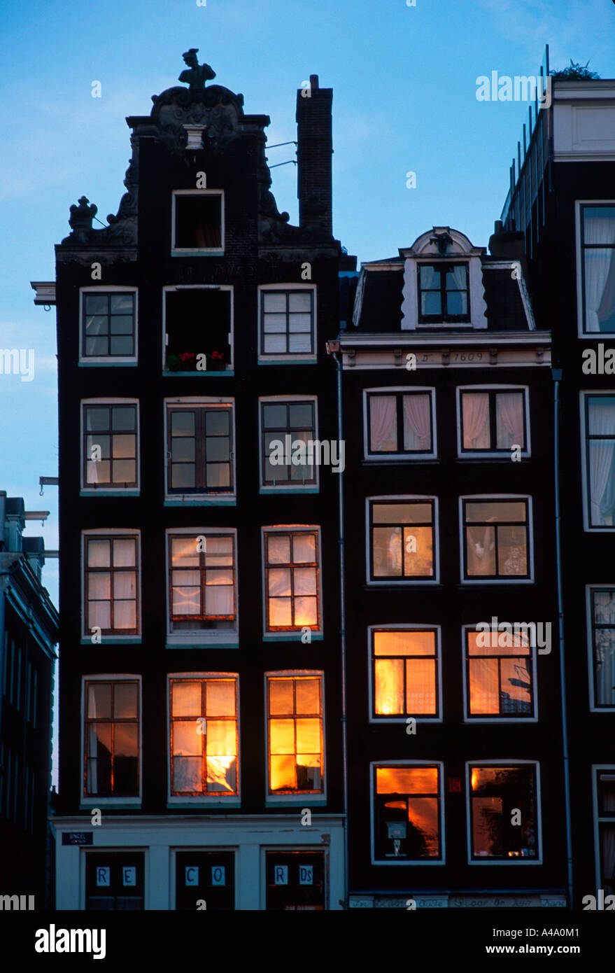 Hausfassade / Amsterdam Stockfoto