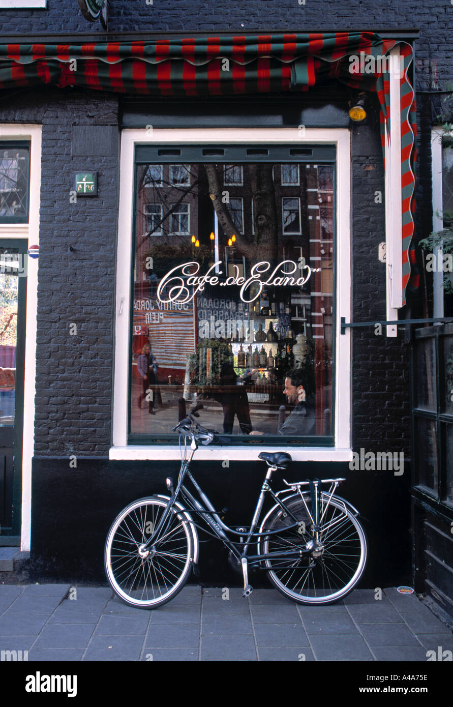 Cafe, Prinsengracht, Amsterdam, Holland Stockfoto