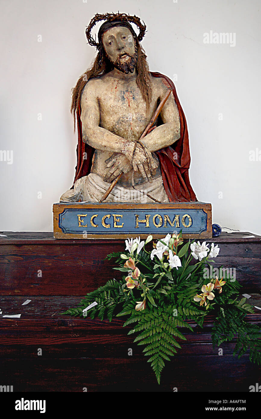 Ecce Homo Statue Lipari Insel Äolischen Inseln Sizilien Italien Stockfoto