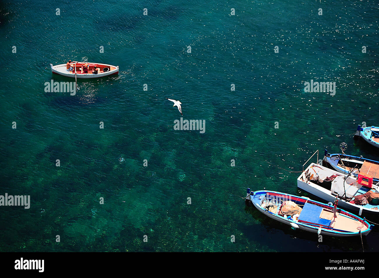 Siehe unten die Burg Lipari Insel Äolischen Inseln Sizilien Italien Stockfoto