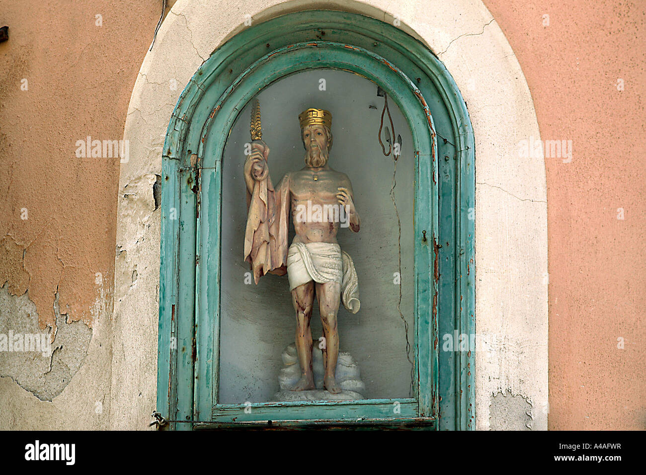 San Bartolomeo Statue Lipari Insel Äolischen Inseln Sizilien Italien Stockfoto