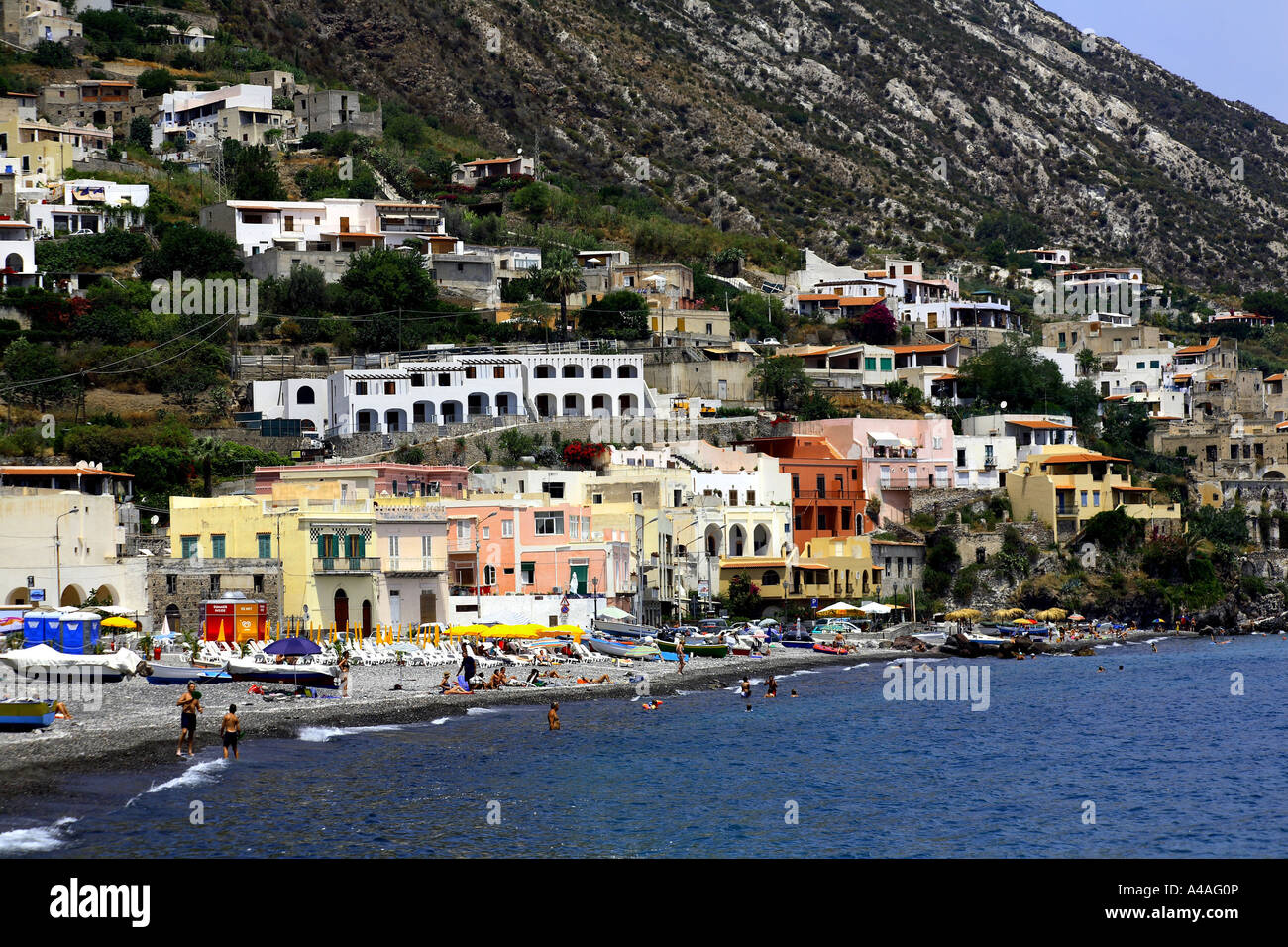 Canneto Lipari Insel Äolischen Inseln Sizilien Italien Stockfoto