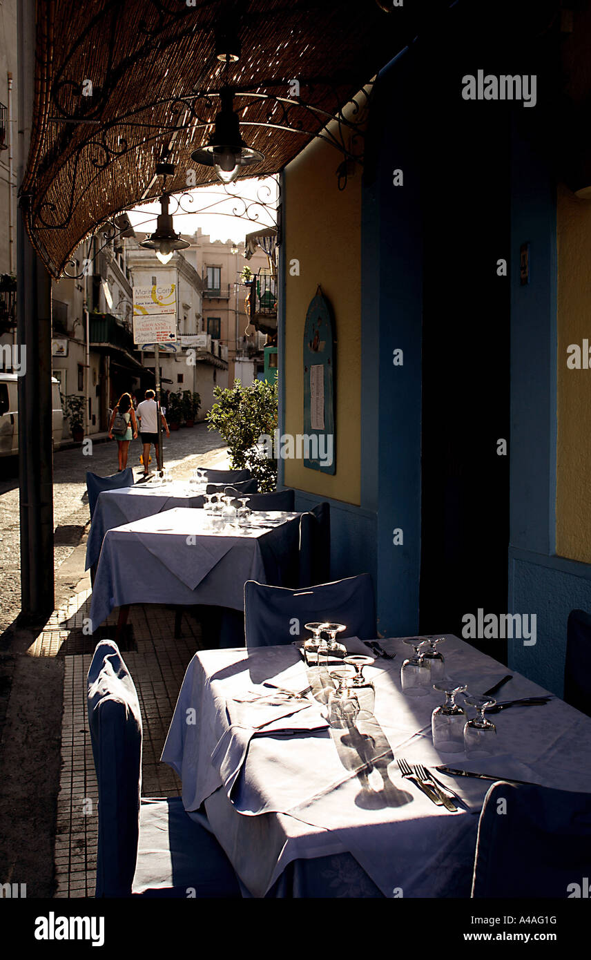 Restaurant Lipari Insel Äolischen Inseln Sizilien Italien Stockfoto