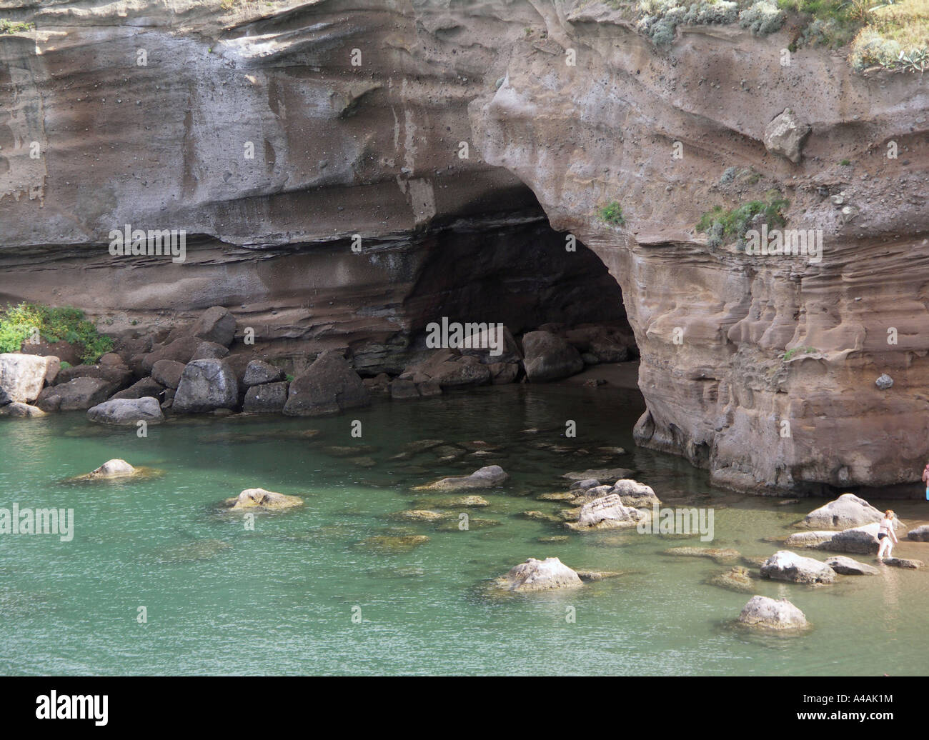 Ventotene Natur Landschaft, die Klippe, Insel, Pontinische Insel