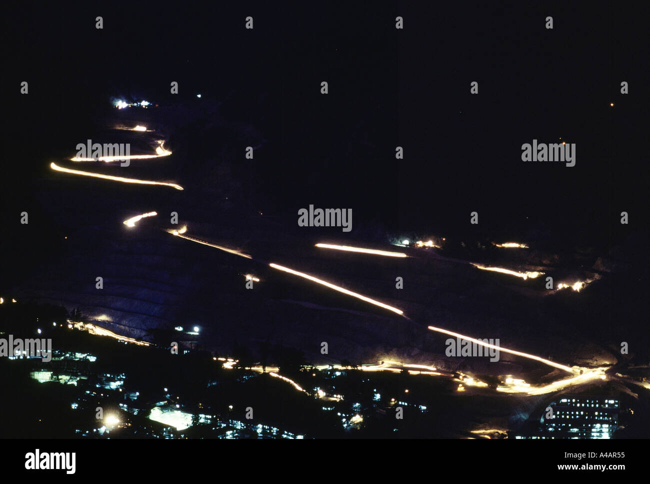 Kordilleren Berge, Philippinen, Februar 1991: The Benguet Corporation Tagebau Goldmine in Antamok, Feb1991 Stockfoto