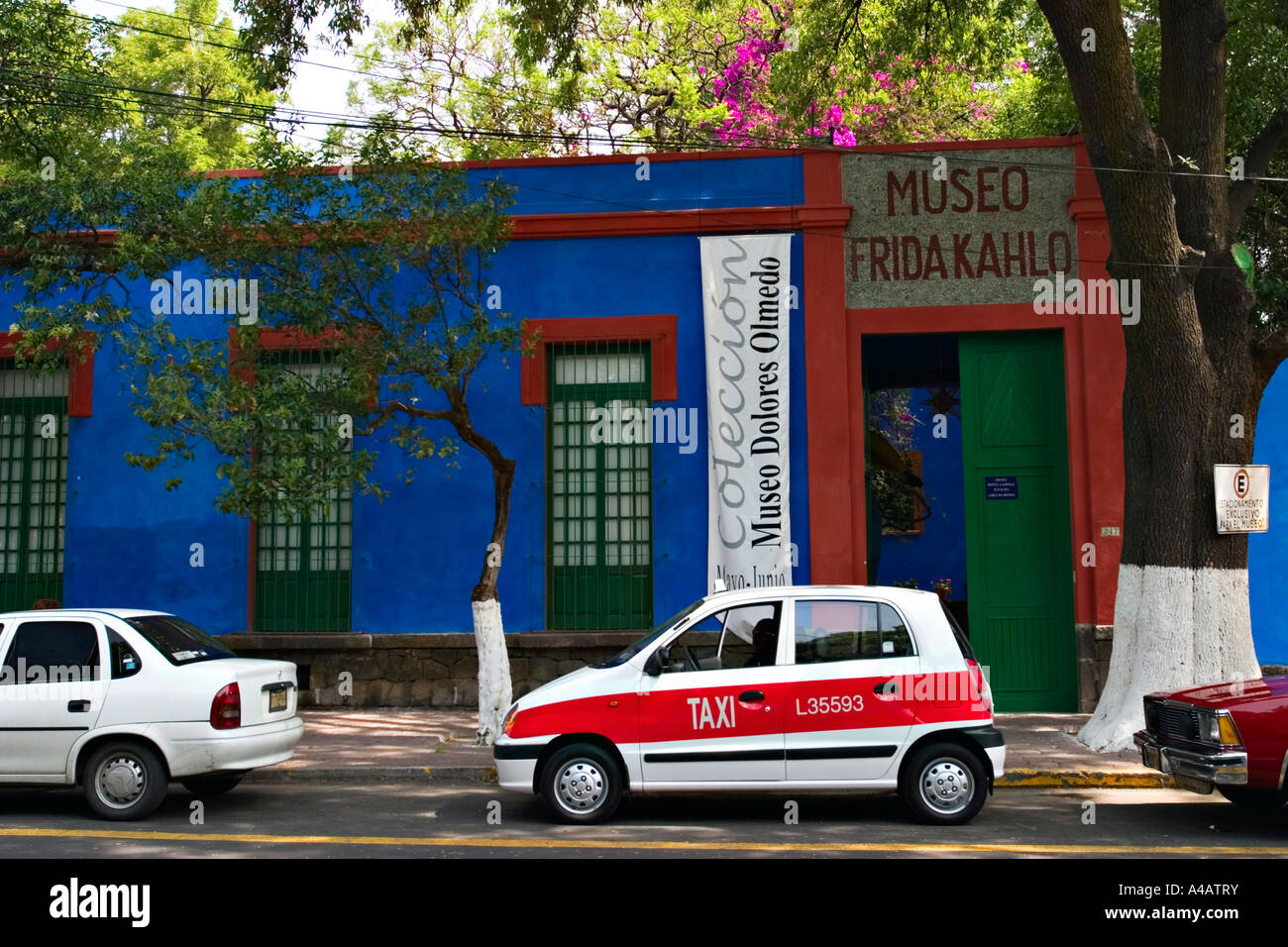 Eingang zum Museo Frida Kahlo, Mexico City, Mexiko, Nordamerika Stockfoto
