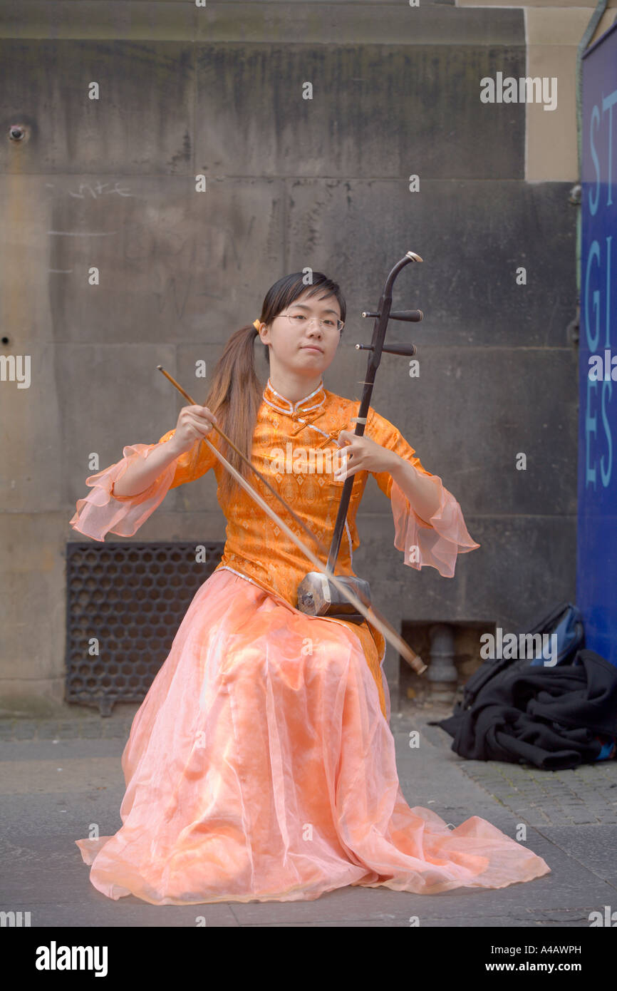 Streetart-Künstler auf dem Edinburgh International Fringe 2006 Stockfoto