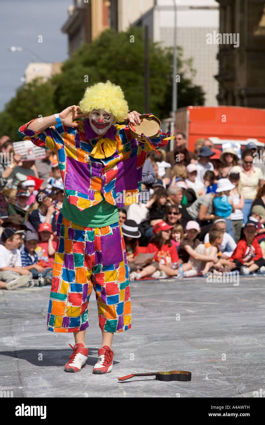 Clowning around an der Adelaide 2006 Krippenspiel Stockfoto
