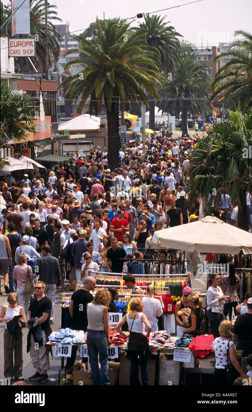 St Kilda Festival Melbourne Victoria Australien vertikal Stockfoto