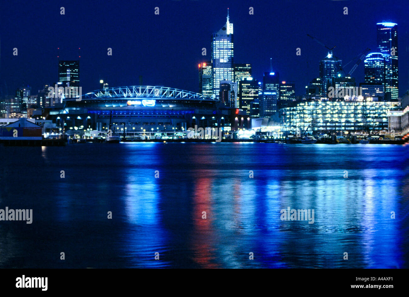 Ansicht des Yarra River, Victoria, Australien, Horizontal, Melbourne, Melbourne Docklands, CBD, Stockfoto