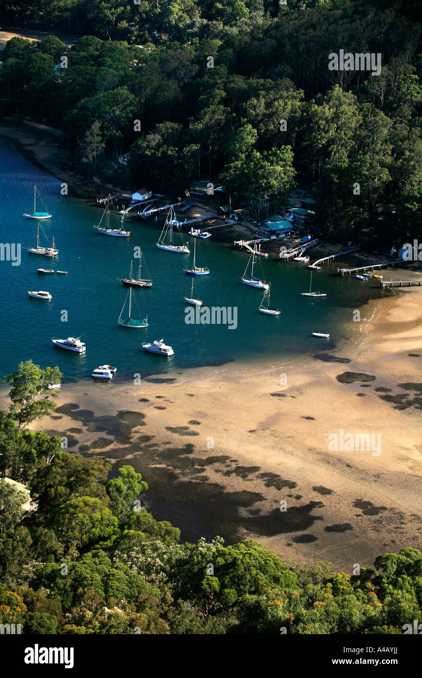 Das Blatt wird bei Lovett Bucht in Sydneys Pittwater Stockfoto