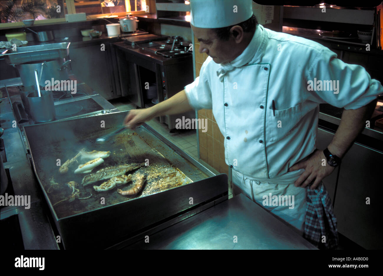 Fisch gebraten Sete, Frankreich Stockfoto