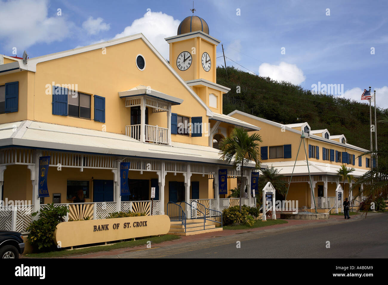 St.Croix. Christiansted. Bank von St.Croix Stockfoto