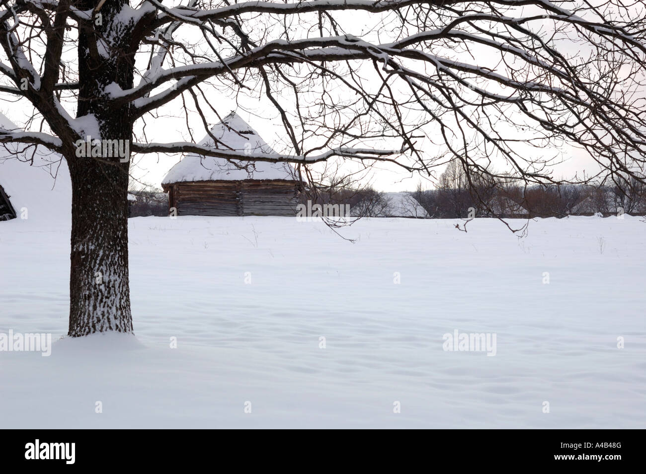 Alten ukrainischen Dorf Stockfoto