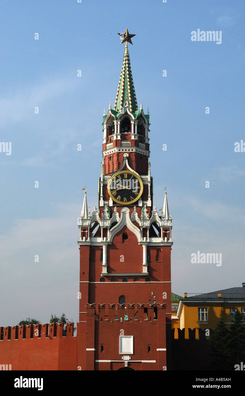 Der Erlöser (Spasskaja) Turm des Moskauer Kreml, Russland. Stockfoto