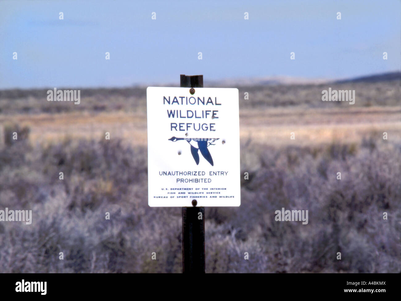 National Wildlife Refuge Zeichen, USA Stockfoto