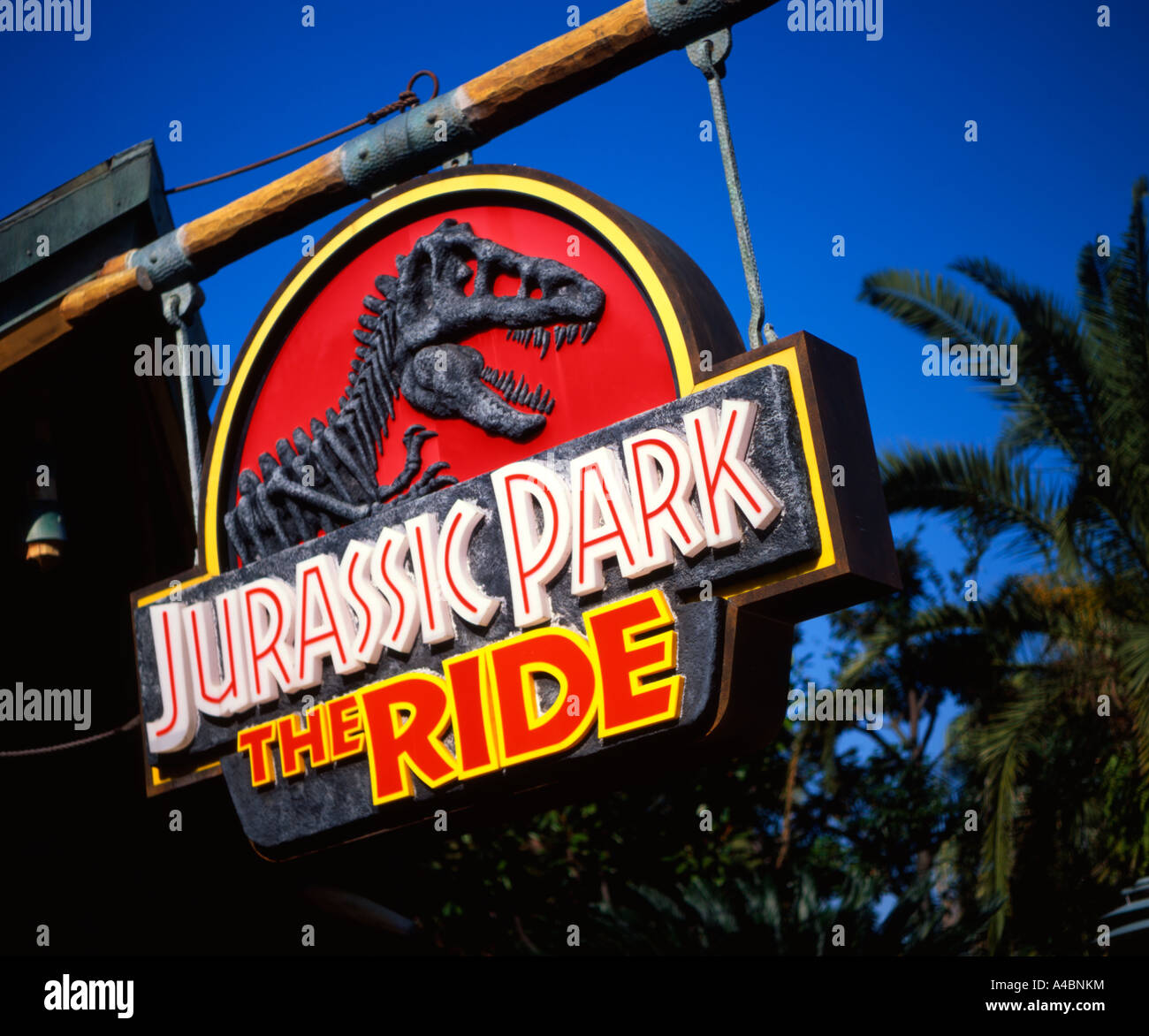 Universal Studios Japan, USJ, Osaka, Japan. Jurassic Park River Adventure Fahrgeschäft Stockfoto