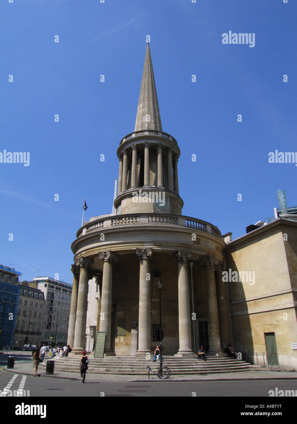 Alle Seelen Kirche Portland Place Stadt von Westminster London UK Stockfoto
