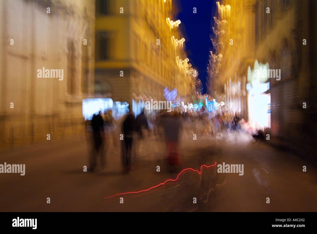 Florenz bei Nacht Italien EU Europa Firenze Stockfoto