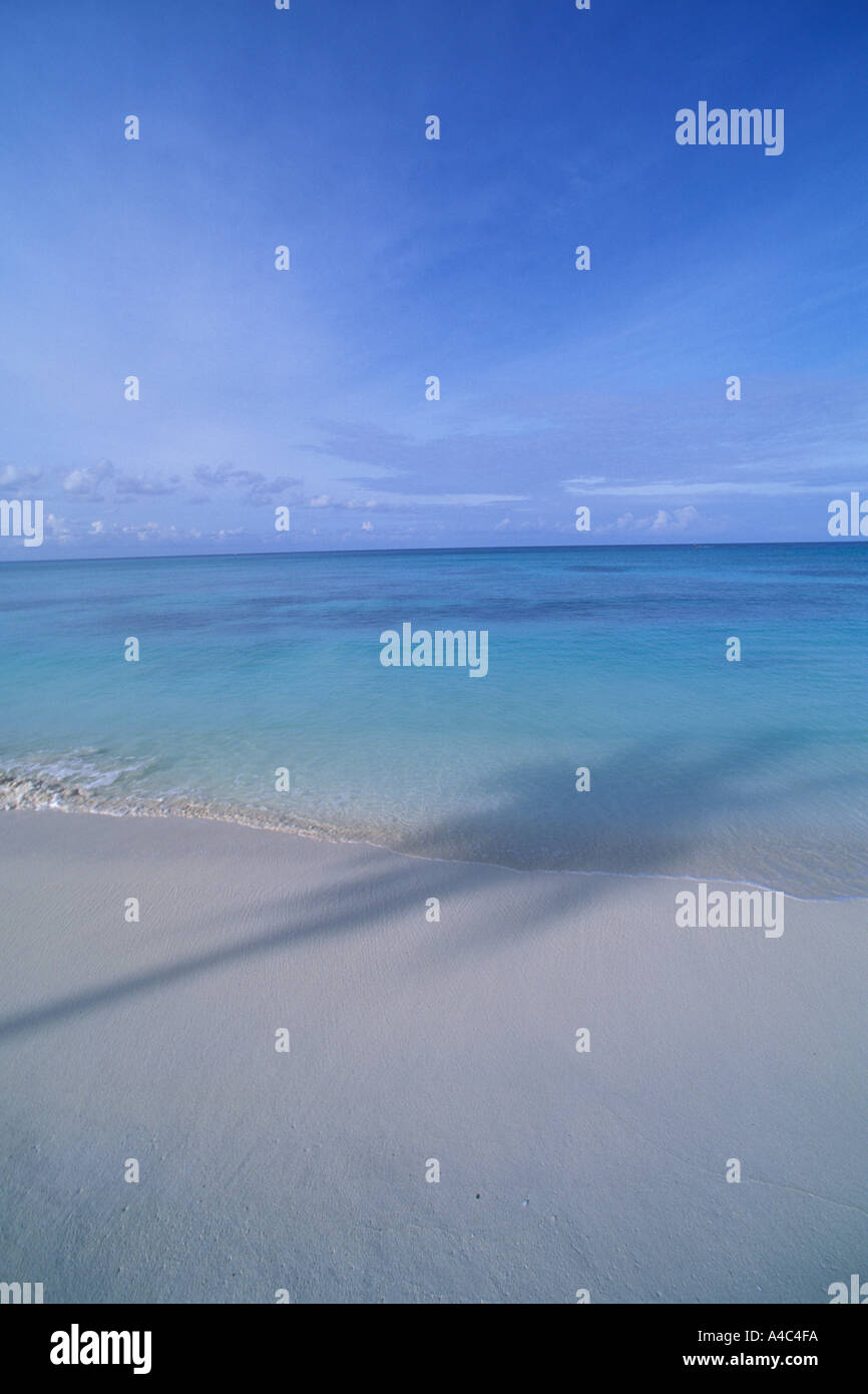 OZEAN TRIFFT SAND IN DER DOMINIKANISCHEN REPUBLIK Stockfoto