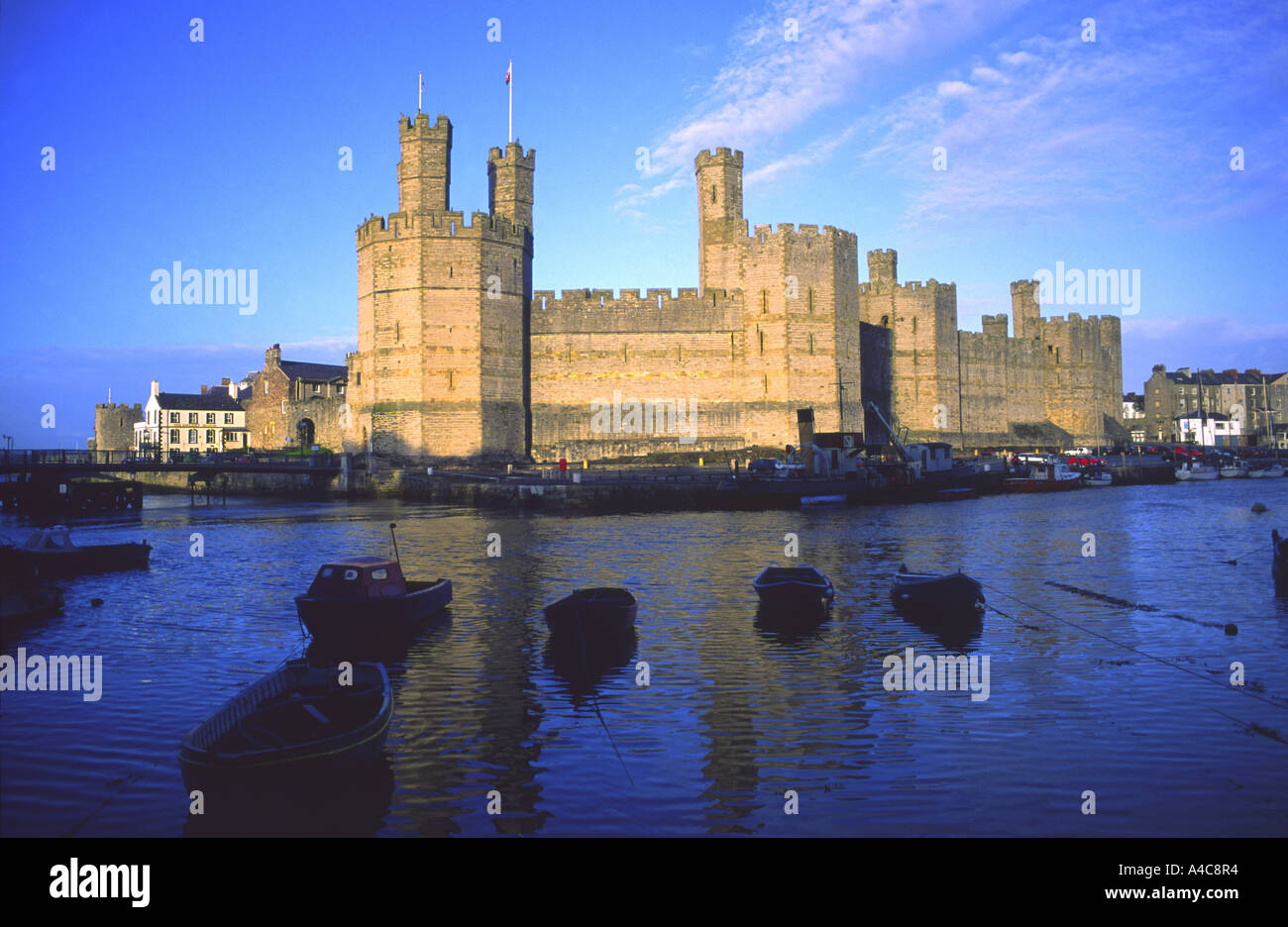 Caernarfon Castle walisischen Castell Nord-Wales Stockfoto