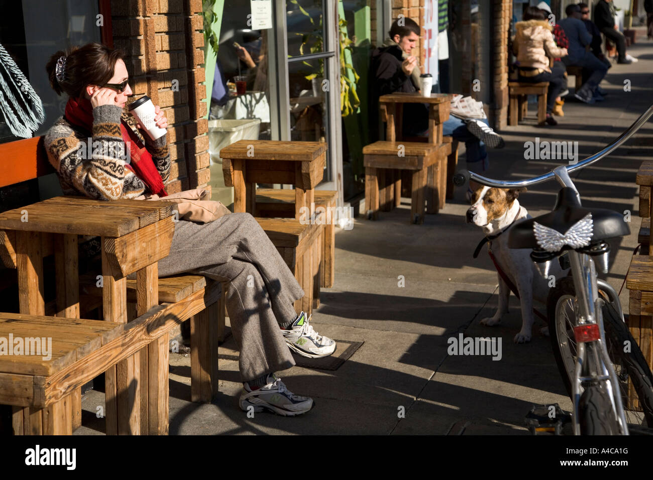 Kaffee in einem Shop auf Abbott Kinney Blvd Venedig Los Angeles County California Vereinigten Staaten von Amerika Stockfoto