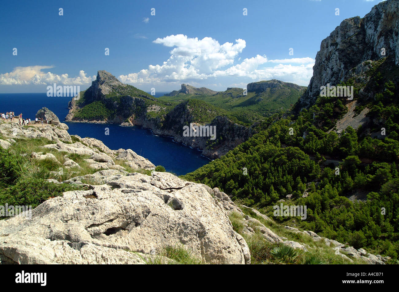 Zerklüftete Küste von Formentor im Norden Osten Mallorca Stockfoto