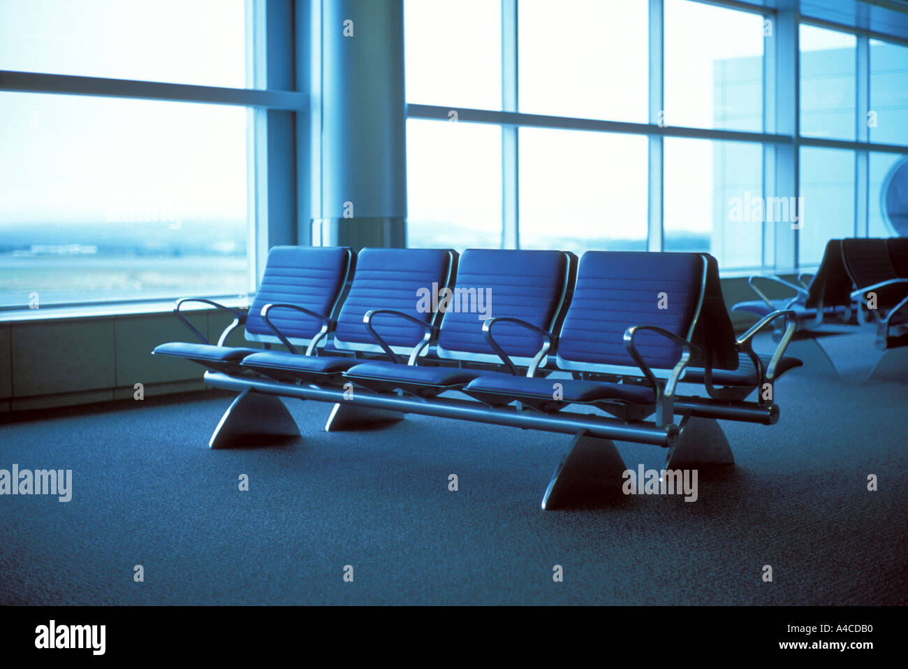 Leere Sitze im Warteraum Flughafen St Johns Neufundland Kanada Stockfoto