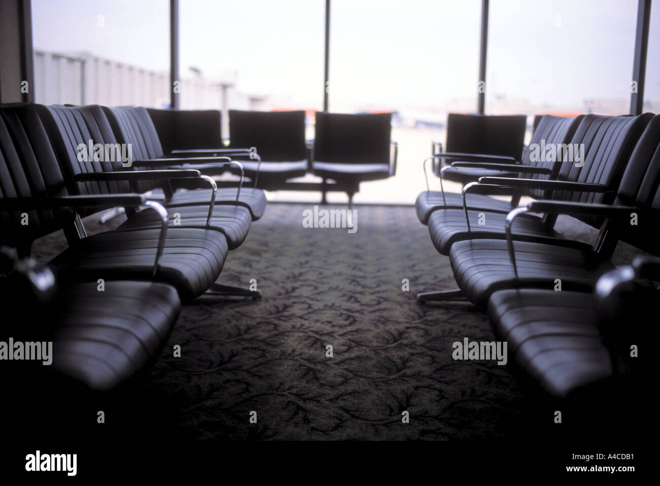 Leere Sitze im Warteraum Flughafen Atlanta Georgia USA Stockfoto