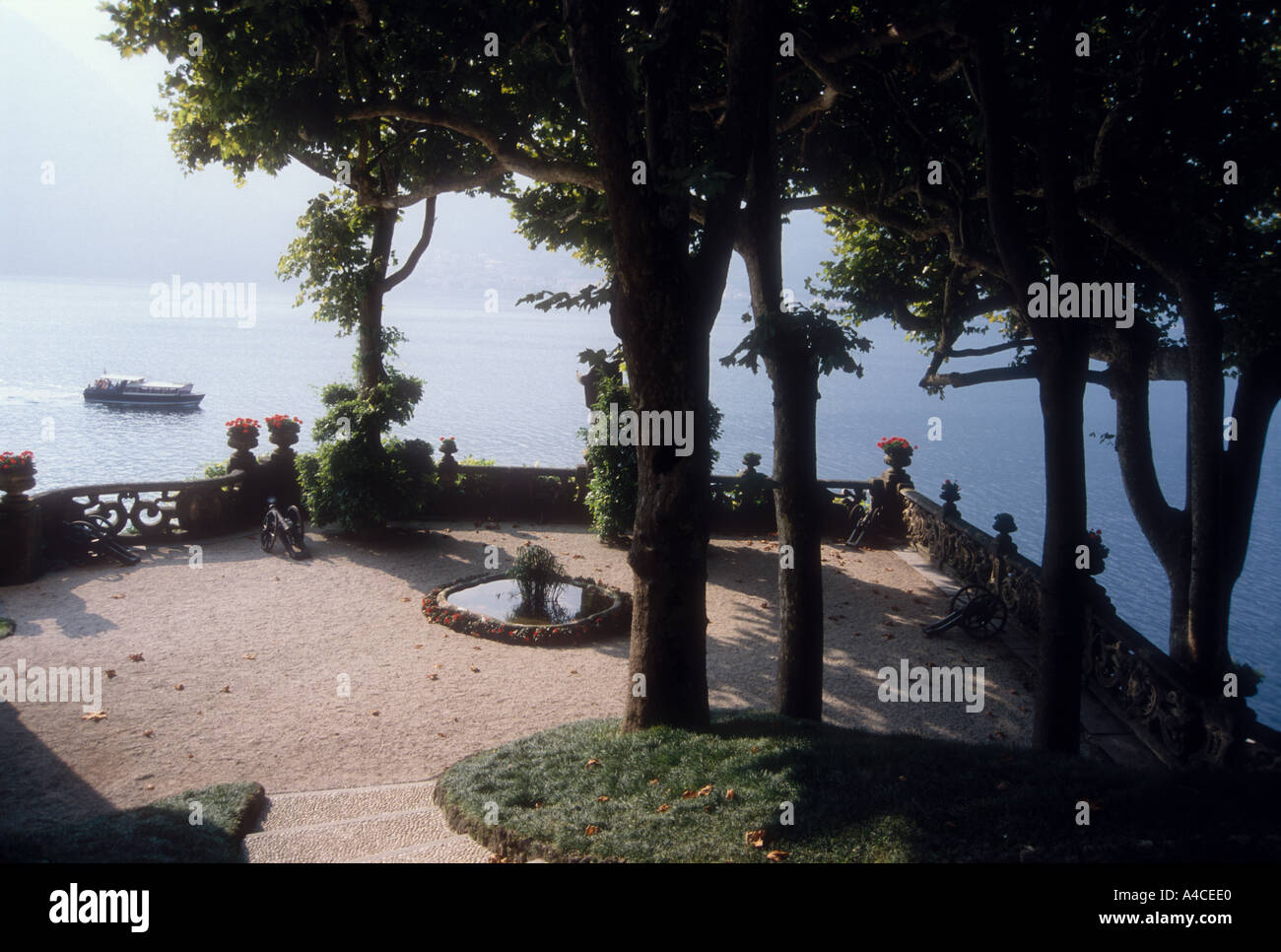 Gärten der Villa Balbianello-Comer See-Lombardei-Italien Stockfoto