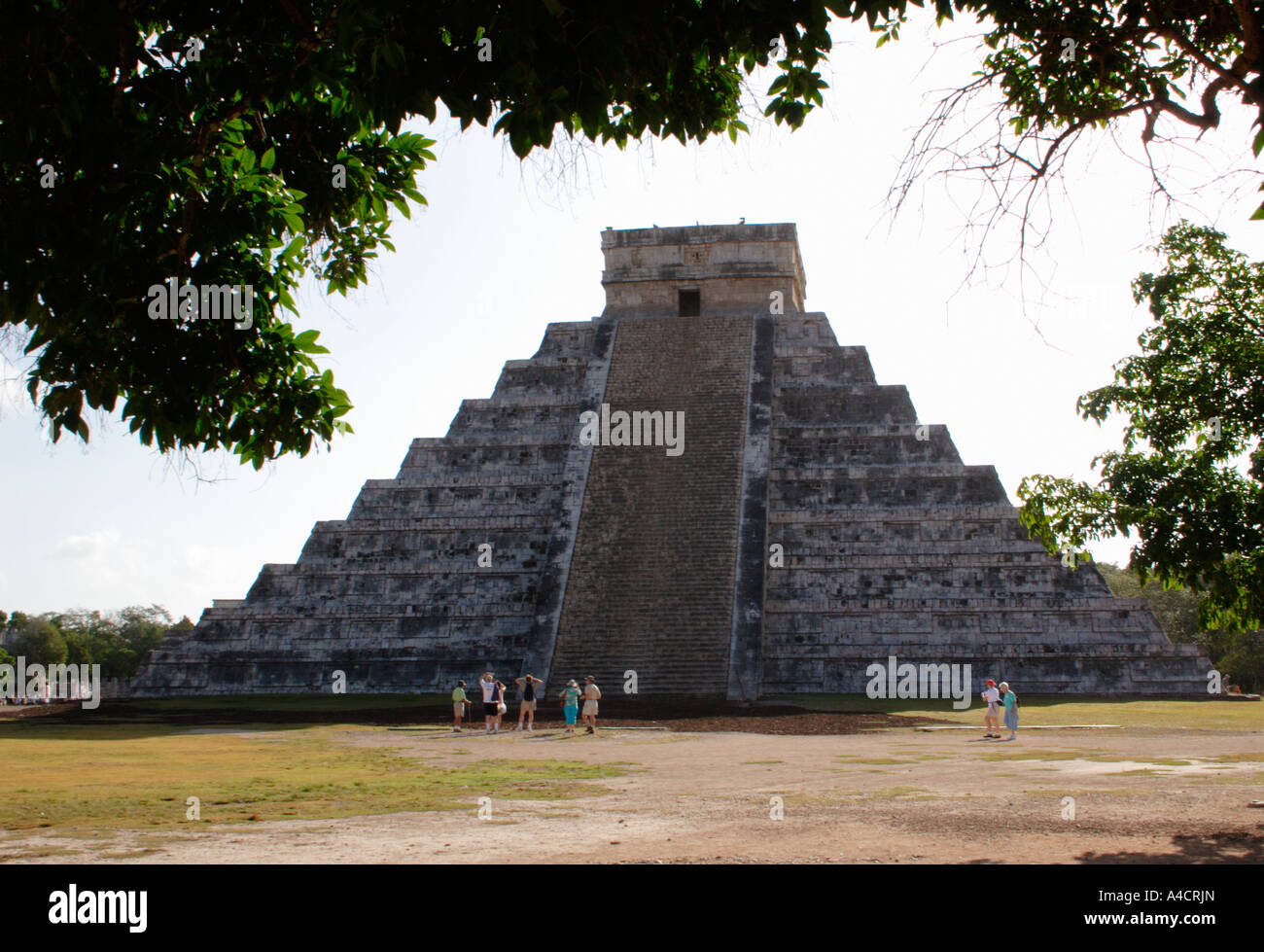 Der Tempel des Kukulcan hat das höchste Bauwerk der Maya in Yucatán eine Treppe nach oben zu öffnen. Stockfoto